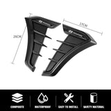 2PCS Hyundai Logo Shark Fin Car Side Fender Sticker Emblem