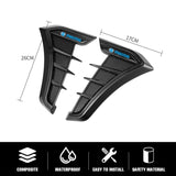 2PCS Mazda Logo Shark Fin Car Side Fender Sticker Emblem