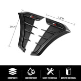 2PCS SEAT FR Logo Shark Fin Car Side Fender Sticker Emblem