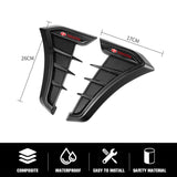 2PCS Toyota TRD Logo Shark Fin Car Side Fender Sticker Emblem