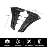 2PCS Mitsubishi Ralliart Logo Shark Fin Car Side Fender Sticker Emblem