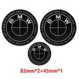 3pcs/set 50th Anniversary BMW Car Front Hood Emblem Rear Trunk Badge Auto Steering Wheel Sticker