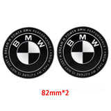 2pcs/set 50th Anniversary BMW Car Front Hood Emblem Auto Rear Trunk Badge Decal