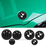 3pcs/set 50th Anniversary BMW Car Front Hood Emblem Rear Trunk Badge Auto Steering Wheel Sticker