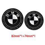 2pcs/set 50th Anniversary BMW Car Front Hood Emblem Auto Rear Trunk Badge Decal