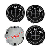 4pcs/set 50th Anniversary 56mm 68mm BMW Car Wheel Center Hub Caps Cover