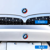 3pcs/set BMW Car Front Bonnet Emblem Rear Trunk Badge Decal Auto Steering Wheel Center Sticker