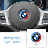 1PC 45mm BMW Car Steering Wheel Center Sticker Emblem Badge Decal