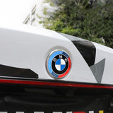 7pcs/set BMW Car Front Hood Emblem Rear Trunk Badge Decal Auto Steering Wheel Sticker Wheel Center Hub Cap
