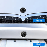 7pcs/set 50th Anniversary BMW Car Front Hood Emblem Rear Trunk Badge Auto Wheel Hub Caps Steering Wheel Sticker