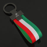 BMW M Power Nylon Webbing Keychain Metal Car Key Ring Chain Pendant