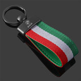 BMW M Power Nylon Webbing Metal Car Keychain Pendant Key Ring Holder