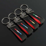 BMW M Power Suede Car Keychain Pendant Key Ring Holder