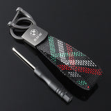 BMW M Power Oxford Webbing Car Keychain Pendant Key Ring Holder