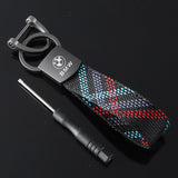 BMW M Power Oxford Webbing Car Keychain Pendant Key Ring Holder