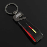 BMW M Power Suede Car Keychain Pendant Key Ring Holder