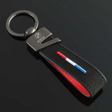 BMW M Power Suede Car Keychain Pendant Key Ring Holder